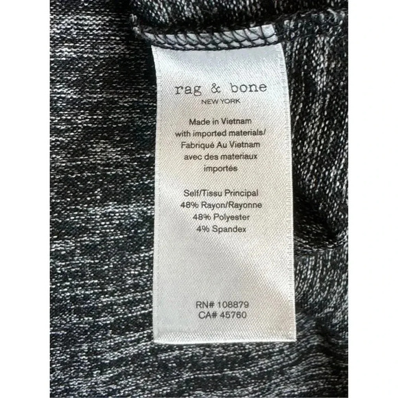 Rag & Bone Womens Port Long Sleeve Heather Slash Cutout Top XS Long Sleeve Rayon - Picture 8 of 9